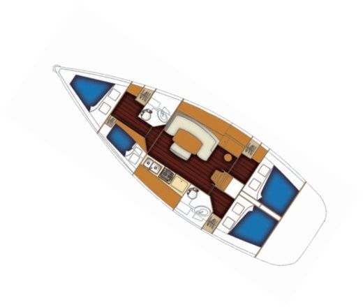 Sailboat BENETEAU CYCLADES 43.4 Boat design plan