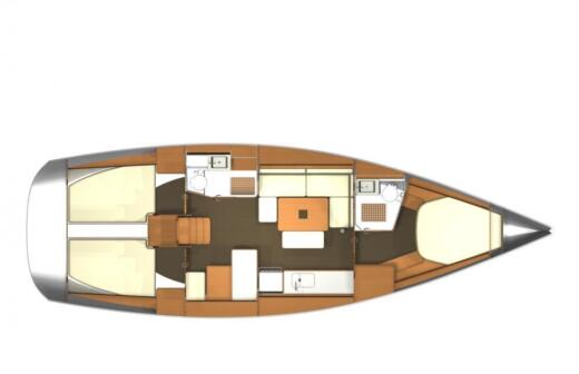 Sailboat Dufour Dufour 405 GL Plano del barco