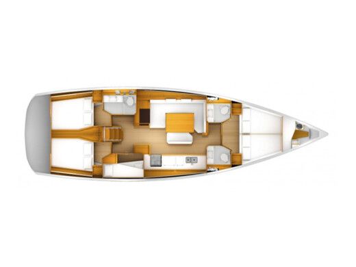 Sailboat Jeanneau Sun Odyssey 519 Plano del barco