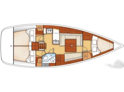 Sailboat  Oceanis 37 /3cab Plan du bateau