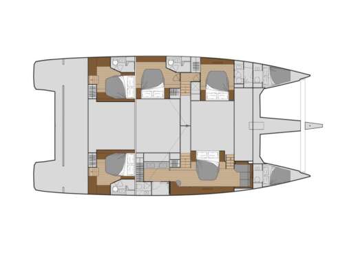 Catamaran Fountaine Pajot Alegria 67 Plan du bateau