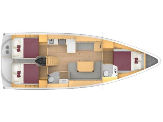 Sailboat  Bavaria 42 Cruiser Boat design plan