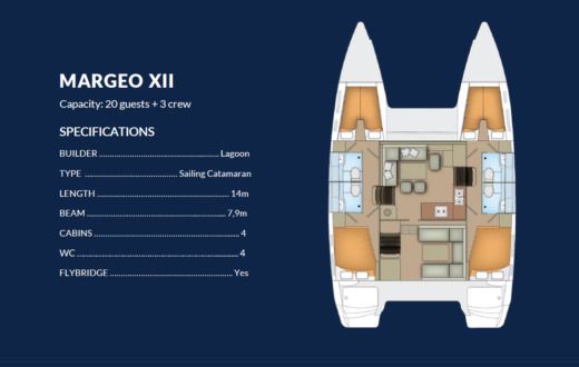 Catamaran Lagoon Lagoon 450 F Boat layout