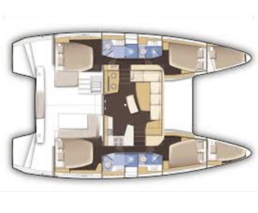 Catamaran Lagoon Lagoon 42 Planta da embarcação