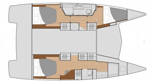 Catamaran Lagoon 42 Boat layout