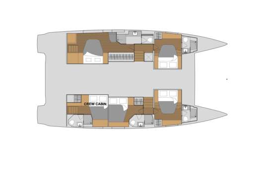 Catamaran Fountaine Pajot Aura 51 Plan du bateau