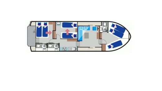Houseboat Kormoran 1280 (ZEU) Boat layout