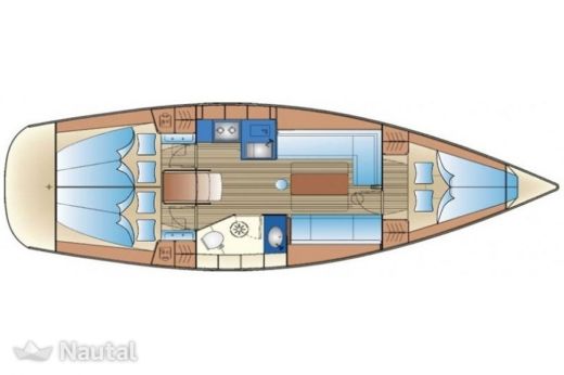Sailboat Bavaria 34 Cruiser boat plan