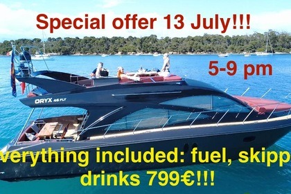 Charter Motorboat Gulf Craft Oryx 46 Fly Cannes