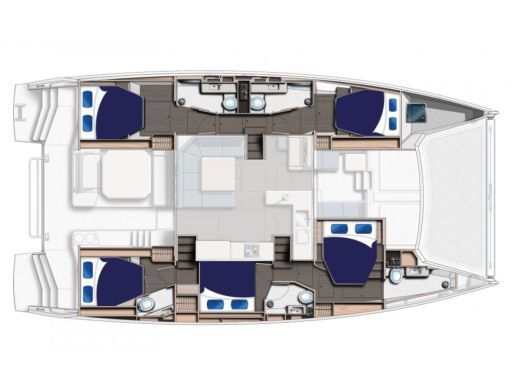 Catamaran  Moorings 5000-6 Plan du bateau