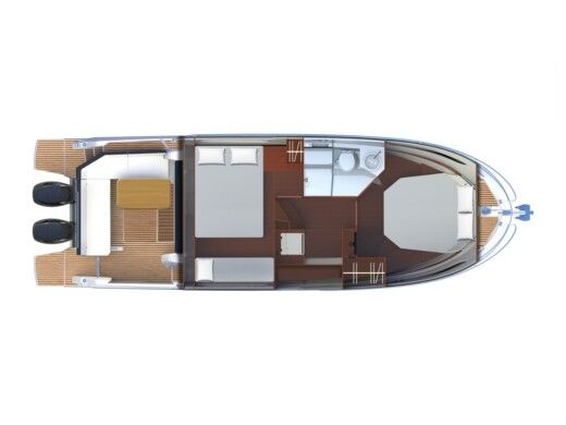 Motorboat  Antares 11 OB Plattegrond van de boot
