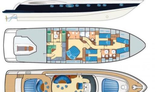 Motorboat Alfamarine Alfamarine 78 Boat layout