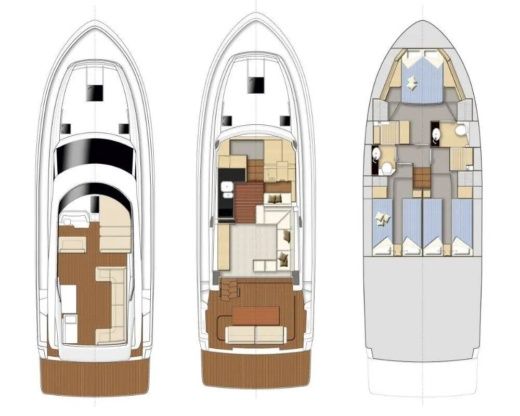 Motorboat Bavaria Virtess 420 Fly Boat design plan