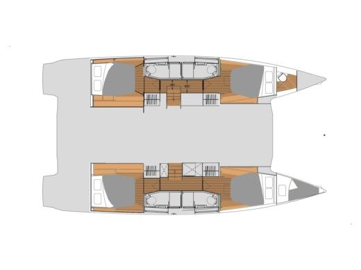 Catamaran  Fountaine Pajot Elba 45 boat plan