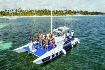 Charter Catamaran Private Party Boat -Snorkel-Fishing-Brunch Velero Punta Cana