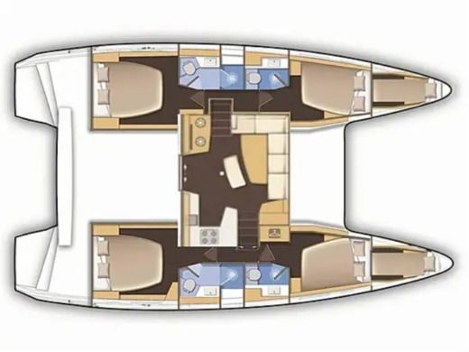 Sailboat Lagoon Lagoon 42 Plan du bateau