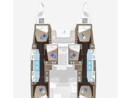 Catamaran  Lagoon 51 Boat design plan