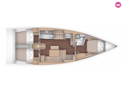 Sailboat Dufour 430 gl Plan du bateau