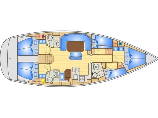 Sailboat  Bavaria 50 Cruiser Boat layout
