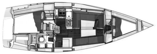 Sailboat Elan Elan34 Plano del barco