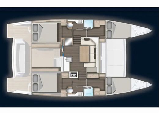 Catamaran  Aventura 37 boat plan
