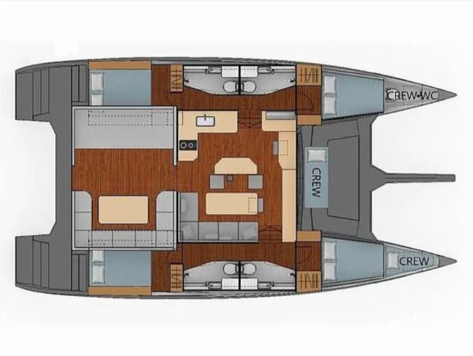 Catamaran Luna 49 Boat design plan