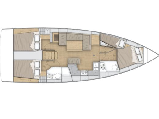 Sailboat  Oceanis 40.1 boat plan