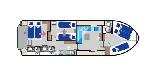 Houseboat Kormoran 1290 (HMR) boat plan