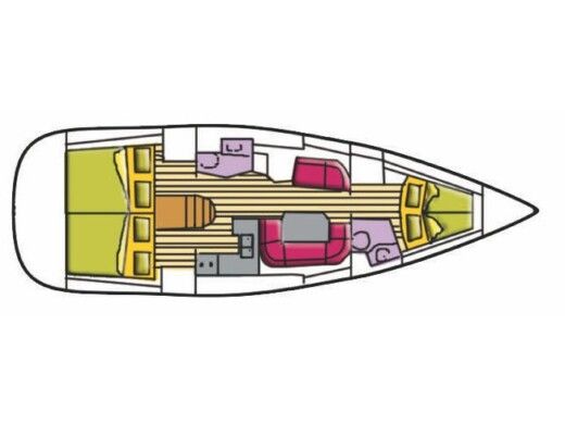 Sailboat JEANNEAU SUN ODYSSEY 42I boat plan