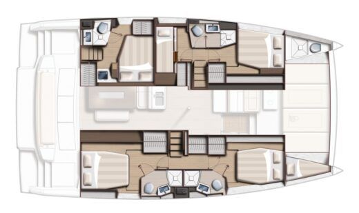 Catamaran Bali - Catana 4.6 Boat layout