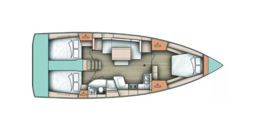 Sailboat Beneteau Oceanis 40.1 Plan du bateau