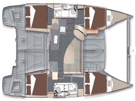 Catamaran Fountaine Pajot Lipari 41 boat plan