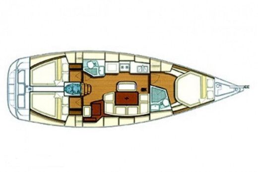 Sailboat GRAND SOLEIL 40 Plattegrond van de boot