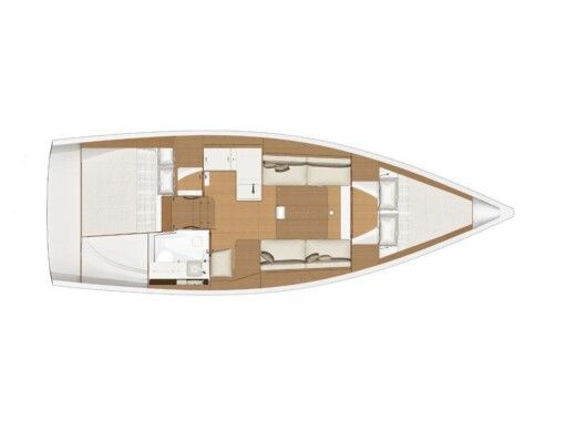 Sailboat Dufour Dufour 360 Grand Large 2.20 draft Boot Grundriss