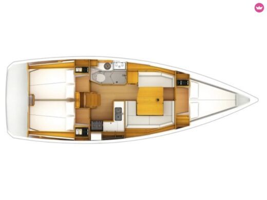 Sailboat Beneteau Sun Odyssey 389 Boat layout