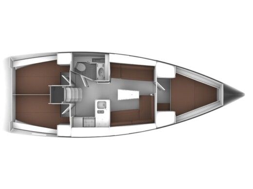 Sailboat BAVARIA 37 CRUISER Plano del barco