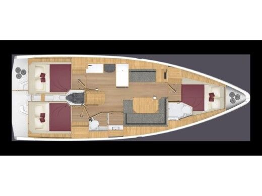 Sailboat  Bavaria C38 Plan du bateau