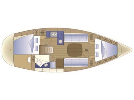 Sailboat BAVARIA 30 CRUISER Boot Grundriss