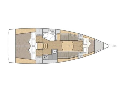 Sailboat  Oceanis 34.1 Plano del barco