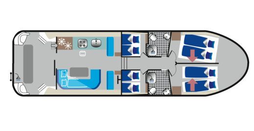 Houseboat Nicols Estivale Octo (HMR) Planimetria della barca