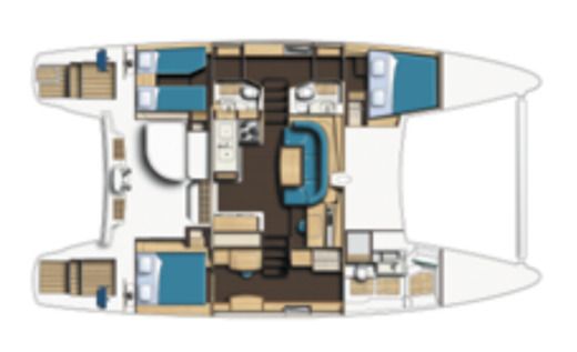 Catamaran Catana 47 Boot Grundriss