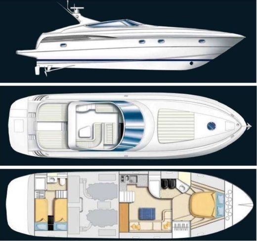Motorboat CANTIERE DI SARNICO MAXIM 45 boat plan