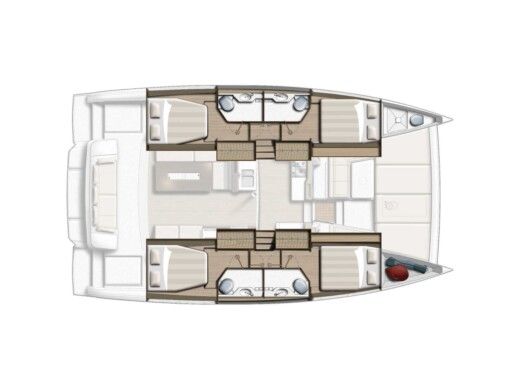Catamaran  Bali 4.2 Plan du bateau