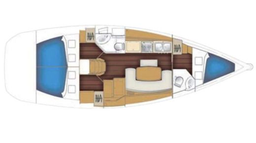 Sailboat Beneteau Cyclades 39.3 Boat design plan