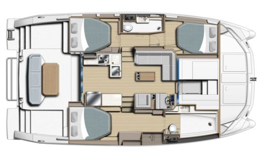 Catamaran Leopard - Robertson & Caine Leopard 40 PC Plano del barco