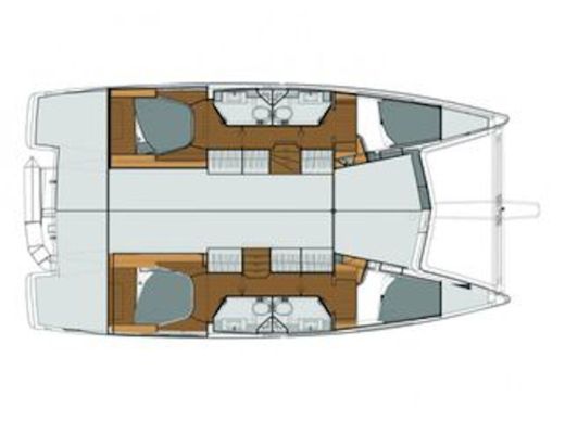 Catamaran Fountaine Pajot Lucia 40 Planta da embarcação