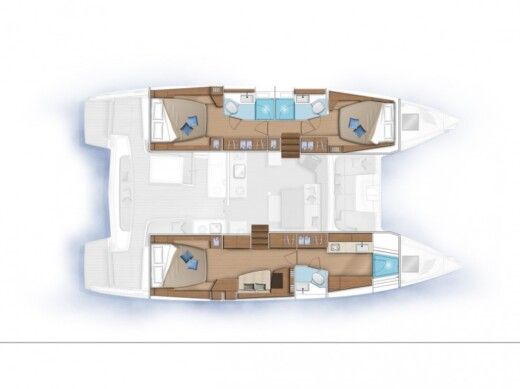 Catamaran  Lagoon 46 Owners Version Boat design plan