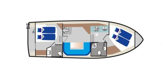 Houseboat Pedro Skiron 35 (HMR) Boot Grundriss