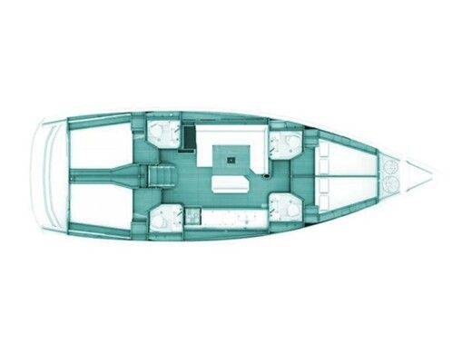 Sailboat JEANNEAU SUN ODYSSEY 469 Plattegrond van de boot