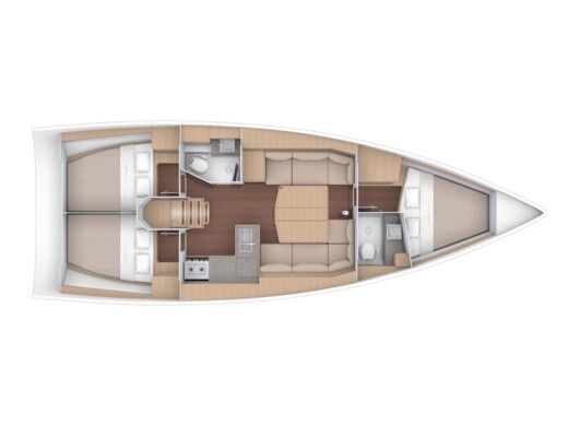 Sailboat Dufour Dufour 390 Boat layout